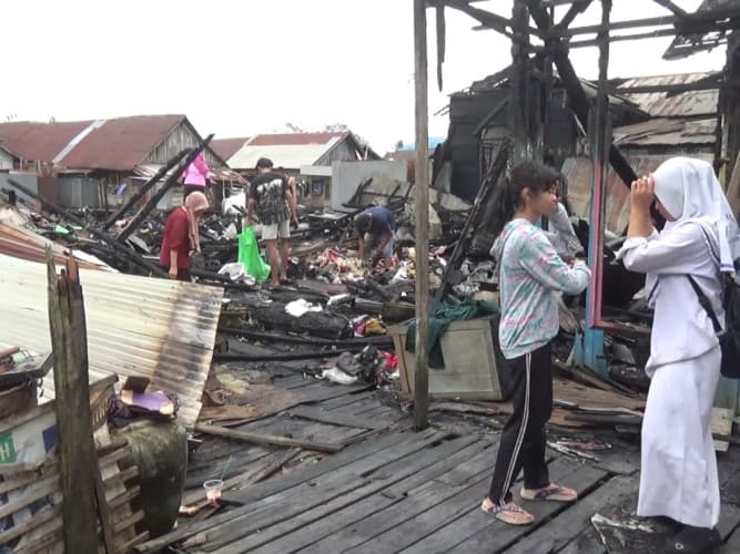 5 Rumah di Kota Banjarmasin Hangus Dilahap Si Jago Merah